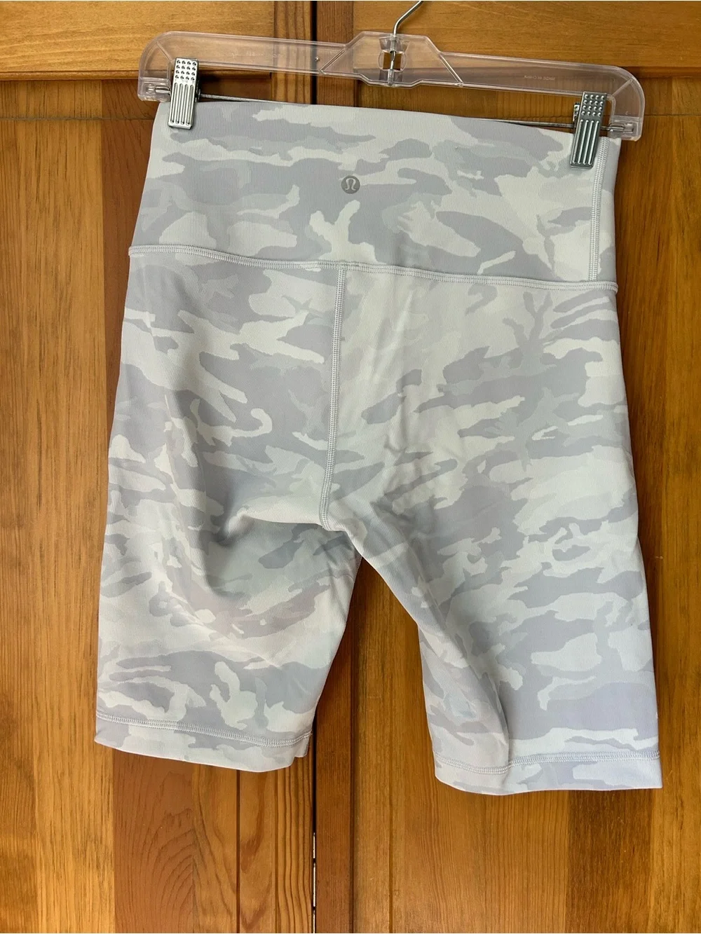lululemon athletica Light Gray Camo High-Rise Bike Shorts